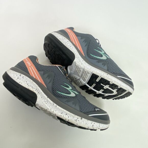 Gravity Defyer GDefy Woman's Sz 8.5 Gray Salmon Pink Mighty Walk Sneaker Shoes - Picture 7 of 10